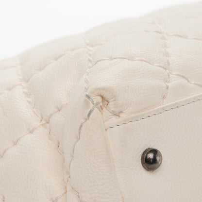 Chanel Calfskin Ultimate Stitch Shopping Tote White 10 of 11