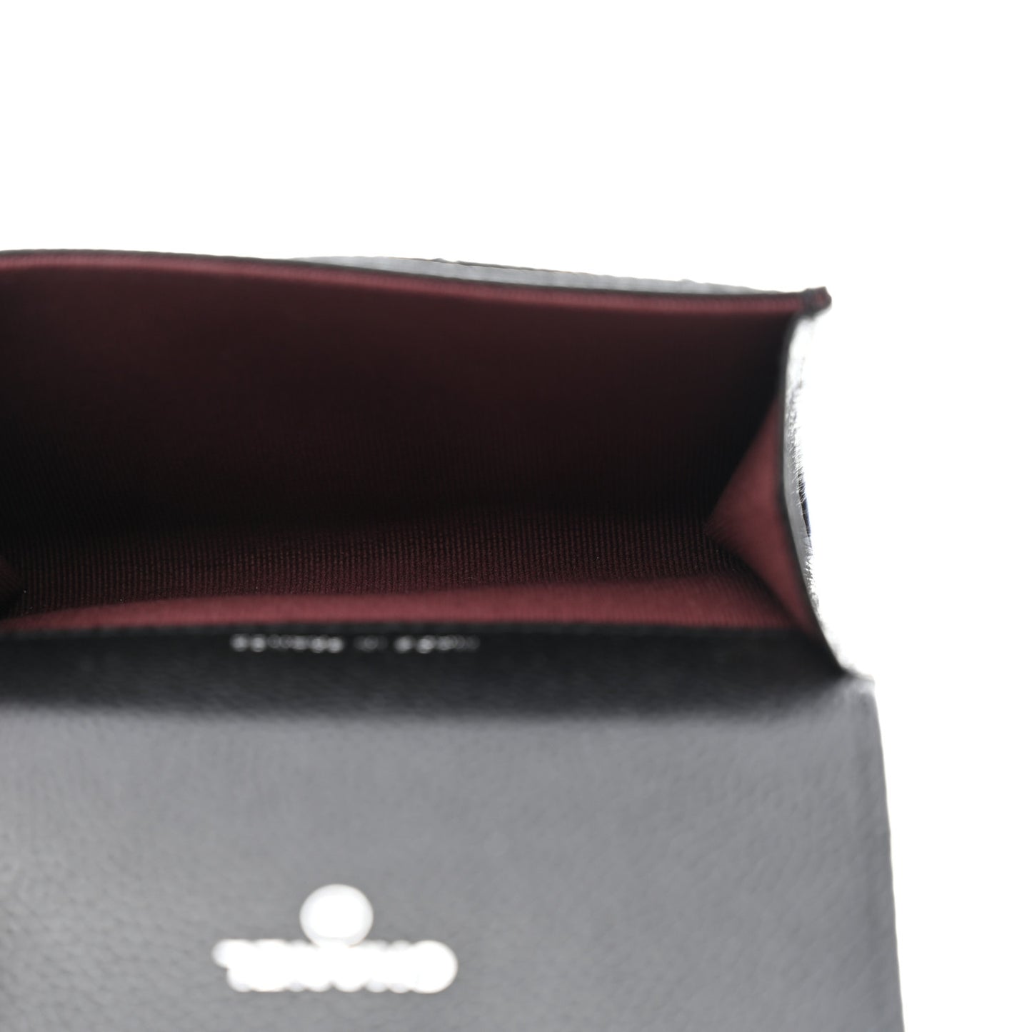 Caviar Quilted Flap Card Holder Wallet Black