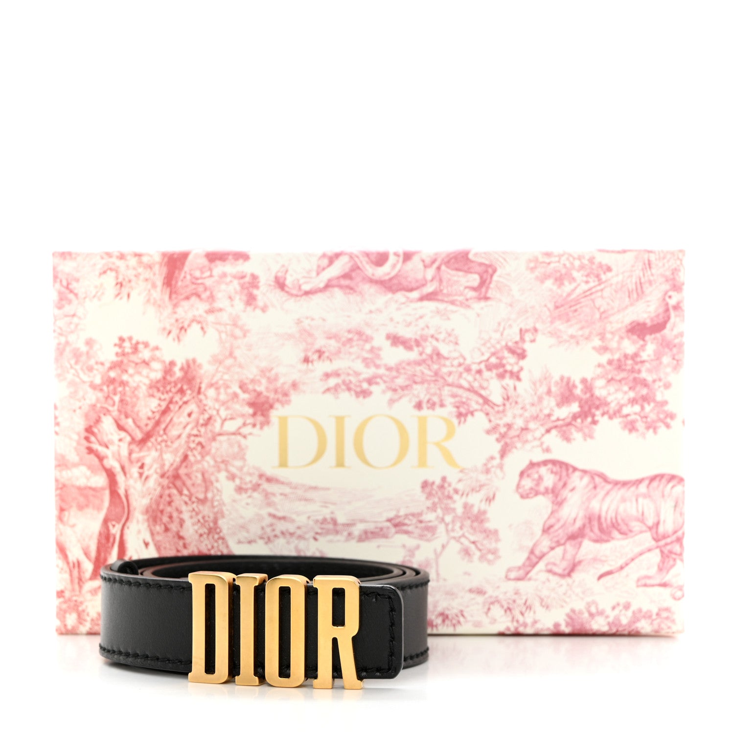 Christian Dior Calfskin D Fence Belt 80 32 Black 7 of 7