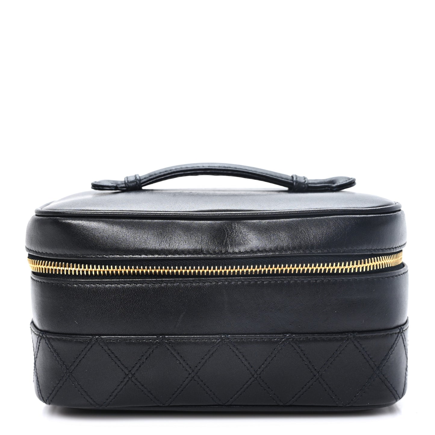 Lambskin Vanity Cosmetic Bag Black