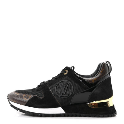 Louis Vuitton Suede Monogram Run Away Sneakers 37 Black 1 of 9