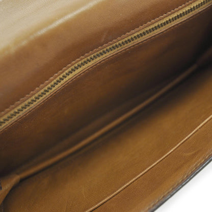 Hermes Ostrich Annie Clutch Bag Gold 9 of 10