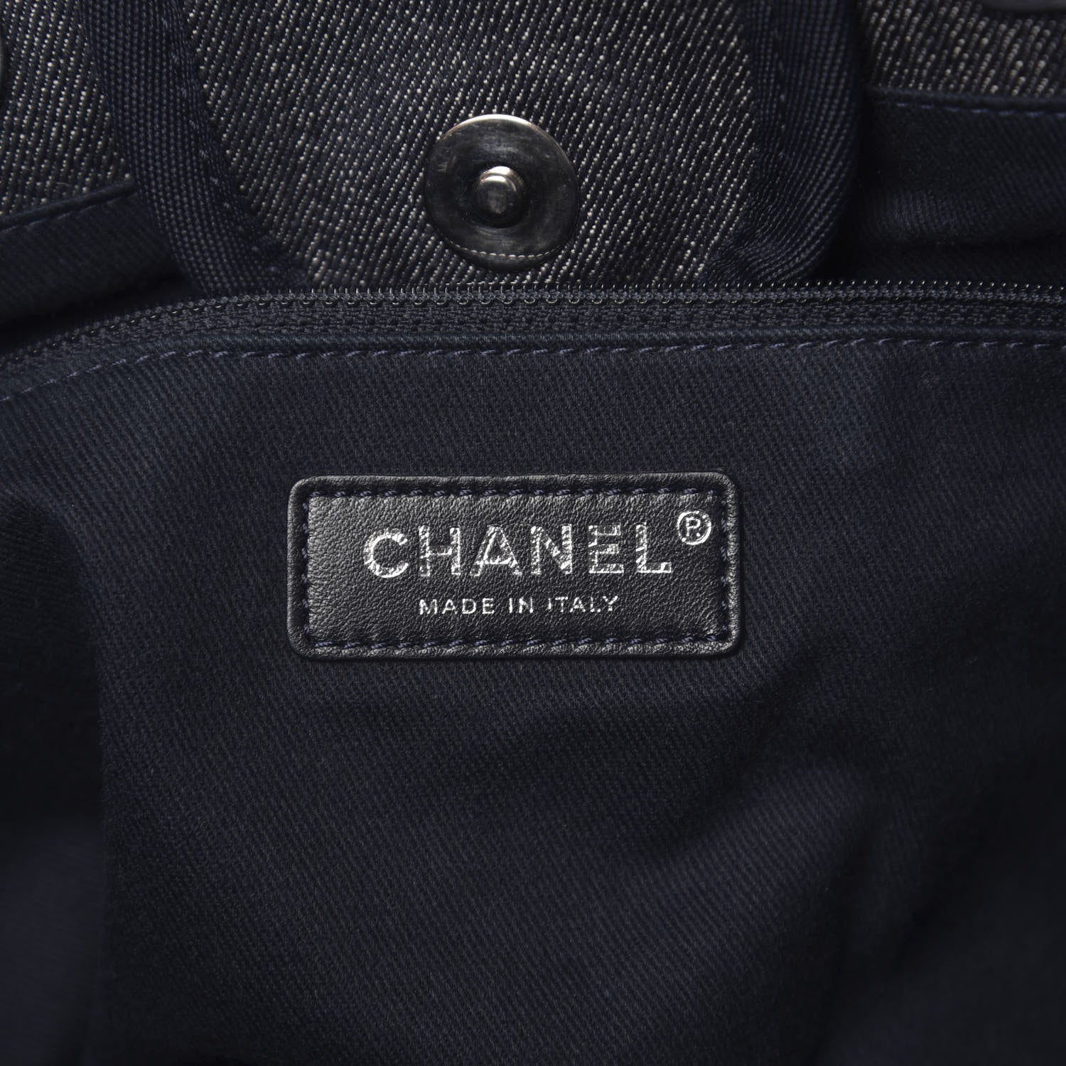 Chanel Denim Medium Deauville Tote Dark Blue 7 of 11