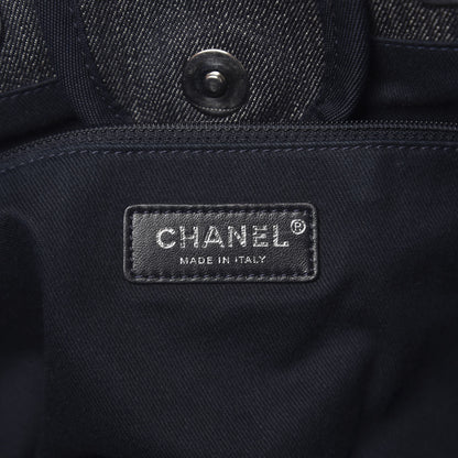 Chanel Denim Medium Deauville Tote Dark Blue 7 of 11