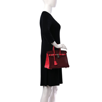 Hermes Chevre Mysore Horseshoe Birkin 25 Rouge H Bougainvillea 2 of 11
