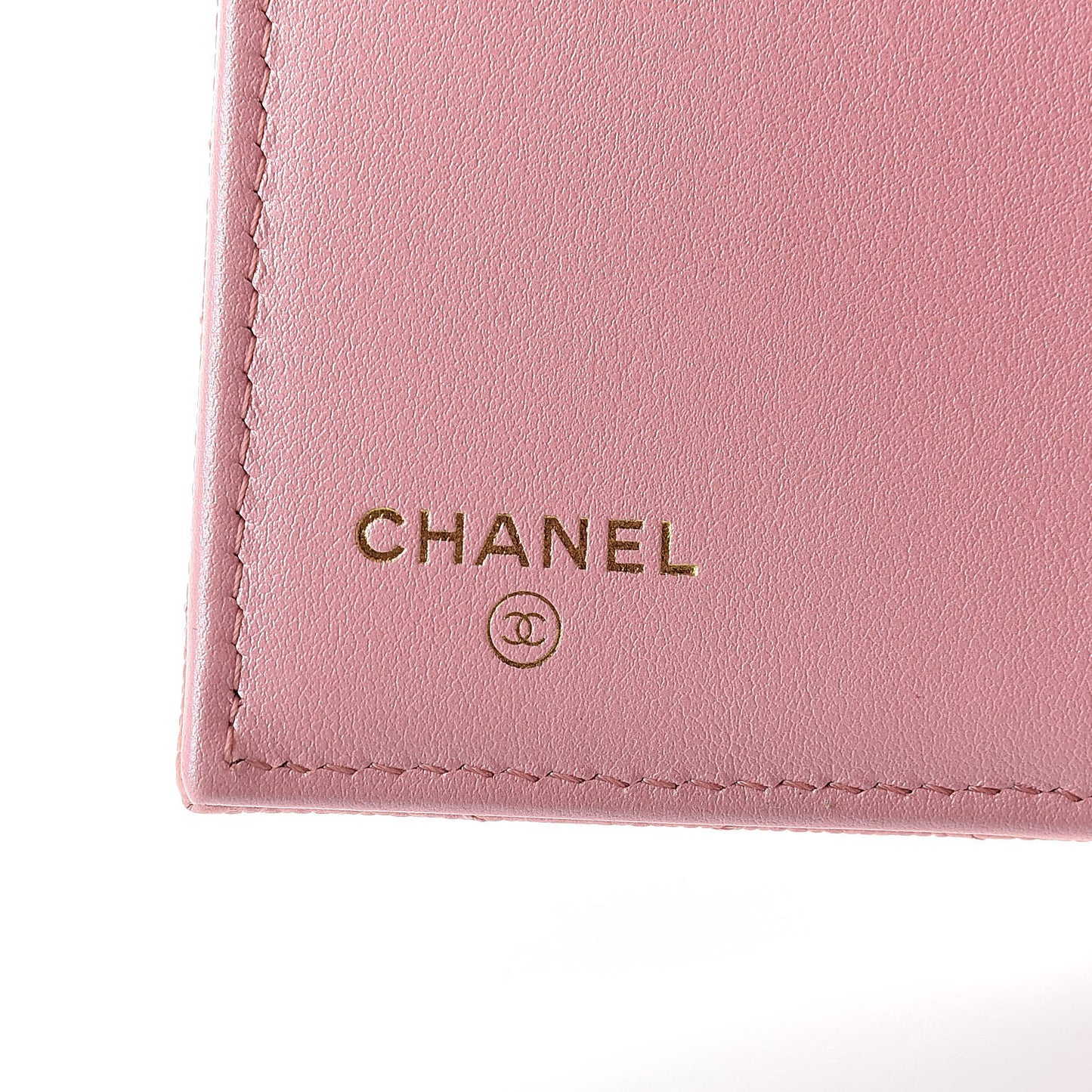 Iridescent Caviar Small Quilted Flap Wallet Rose Pink
