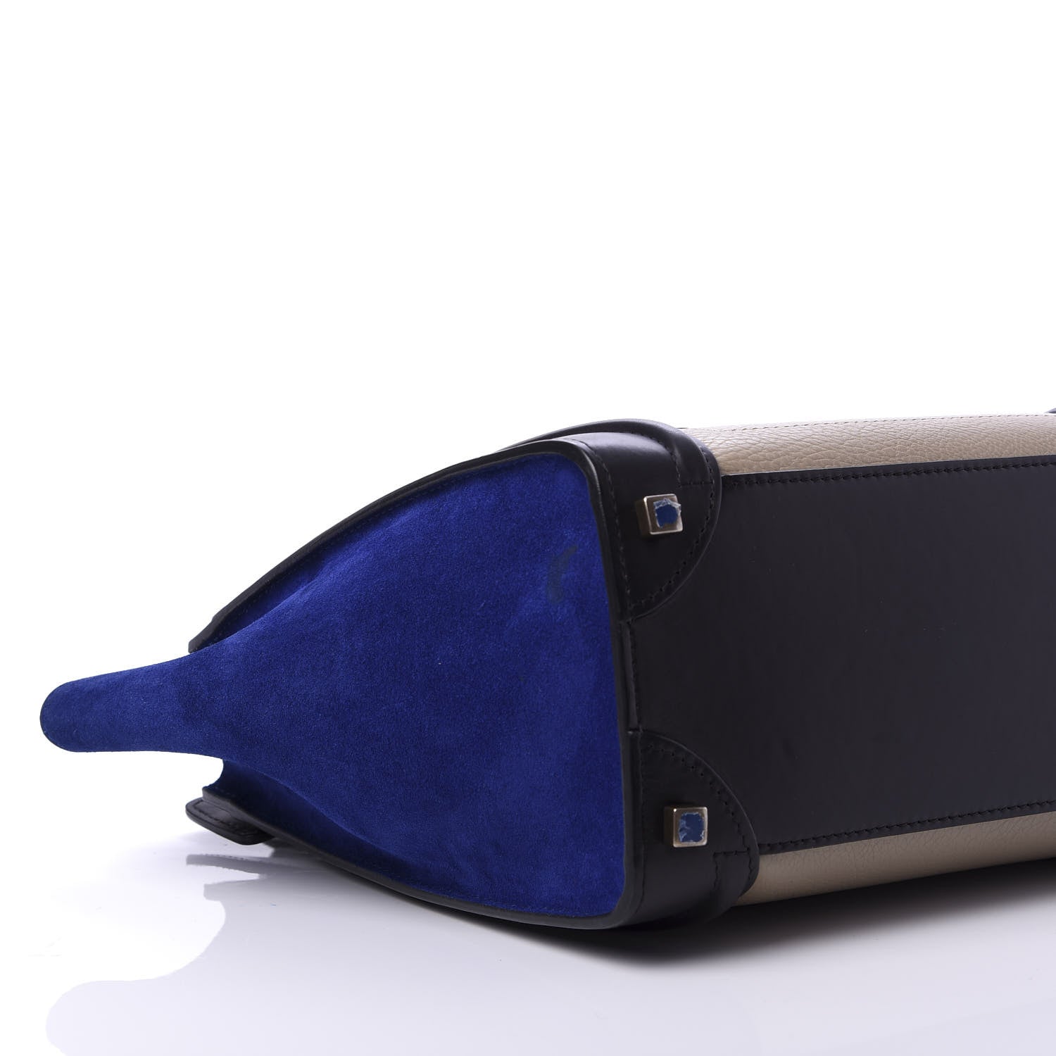 Celine Elephant Calfskin Suede Micro Tri-Color Luggage Sand 7 of 9