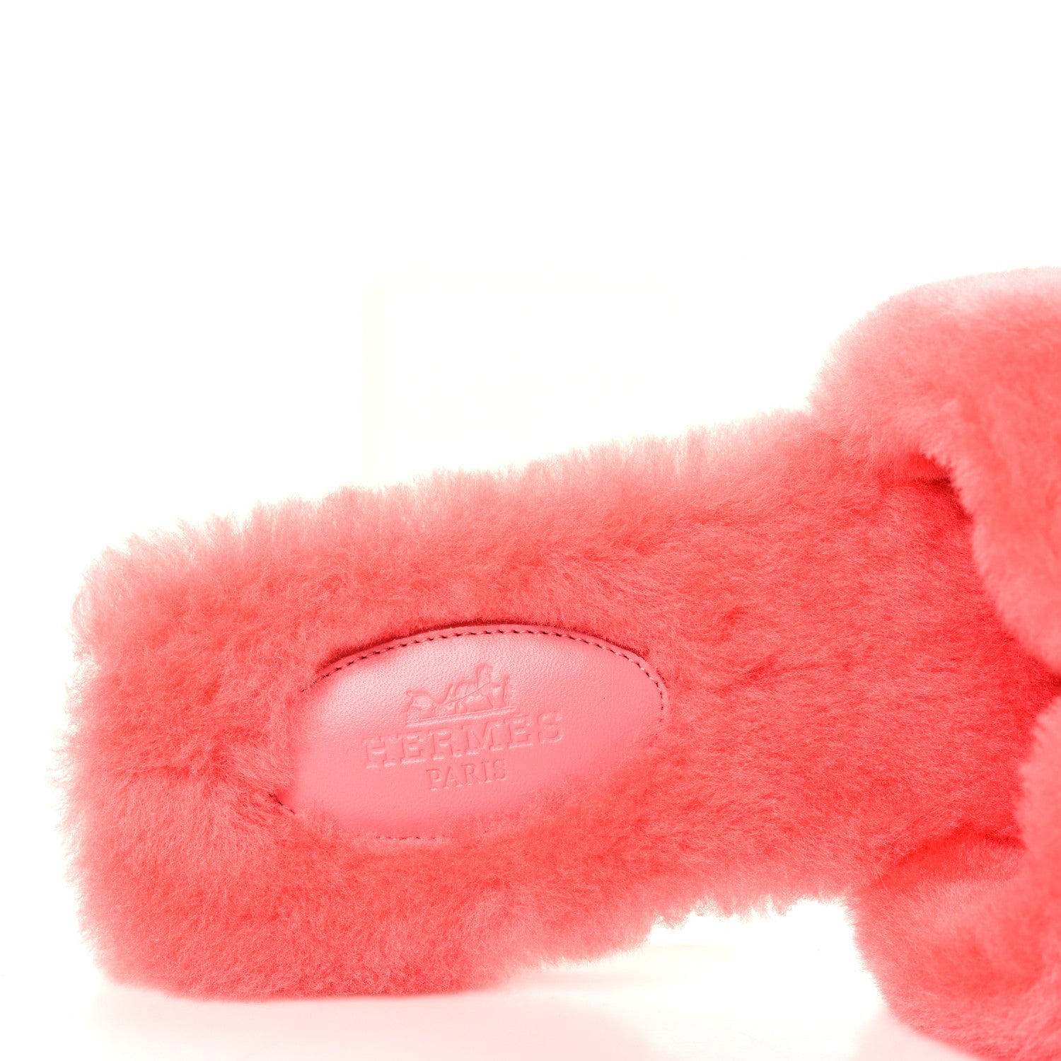 Hermes Woolskin Oran Sandals 37.5 Rose Du Desert 7 of 8