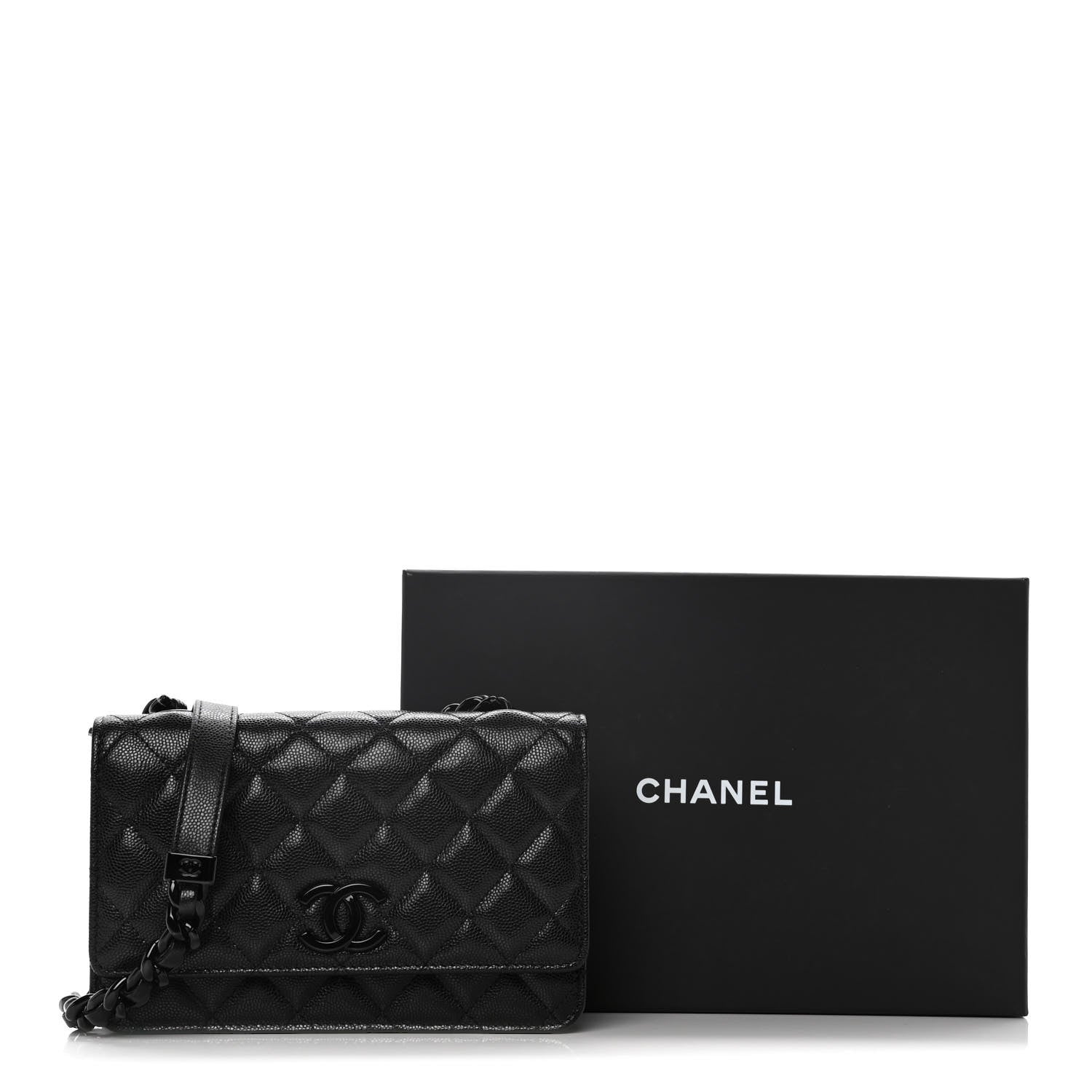 Chanel Caviar Quilted My Everything Wallet On Chain WOC Black 25 of 25