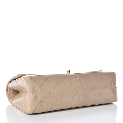 Chanel Distressed Patent Quilted 2.55 Reissue 226 Flap Beige 4 of 13
