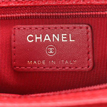 Chanel Caviar Timeless CC Cosmetic Pouch Bag Red 7 of 9