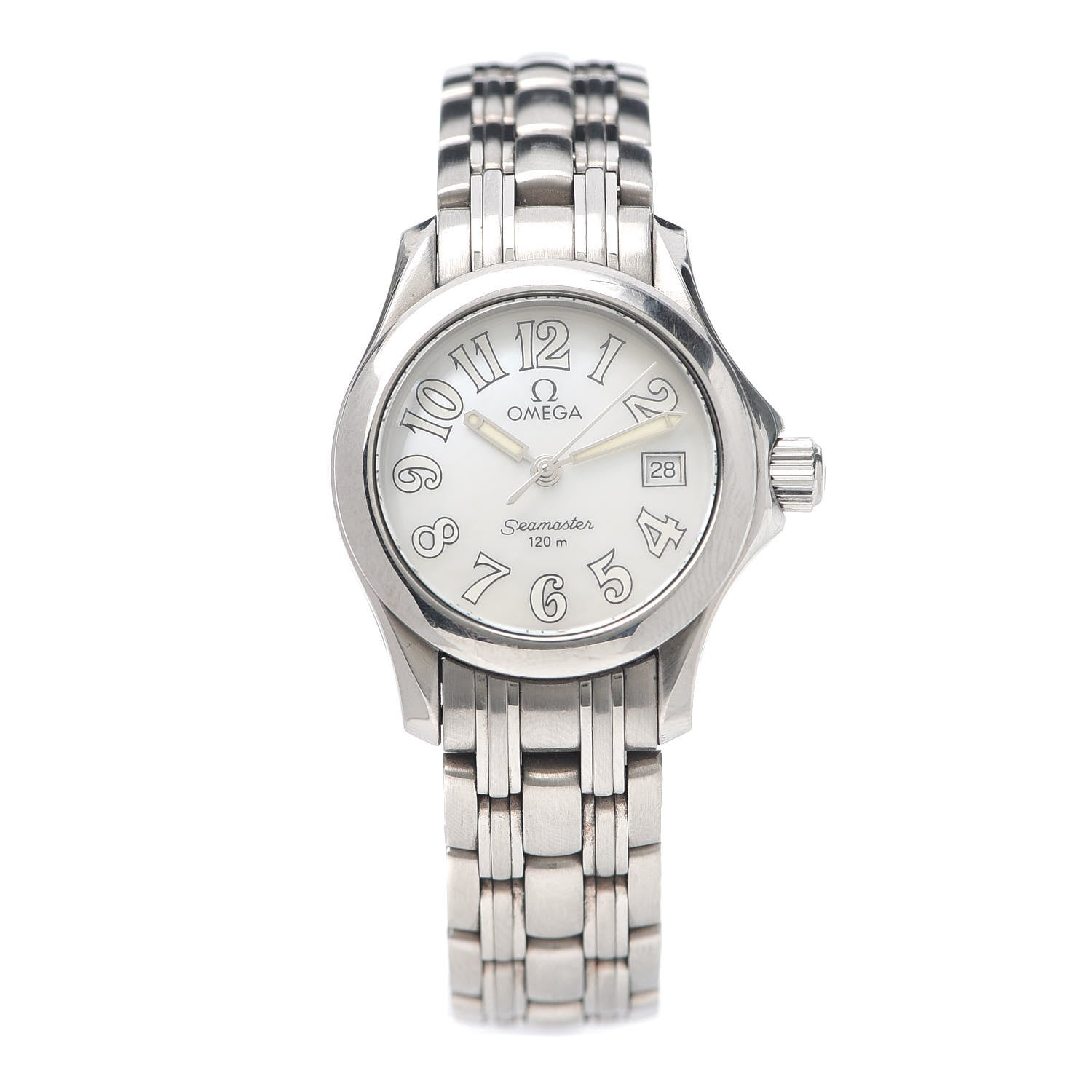 Omega Stainless Steel Mother of Pearl 26mm Seamaster Quartz Watch 2581.70 1 of 6