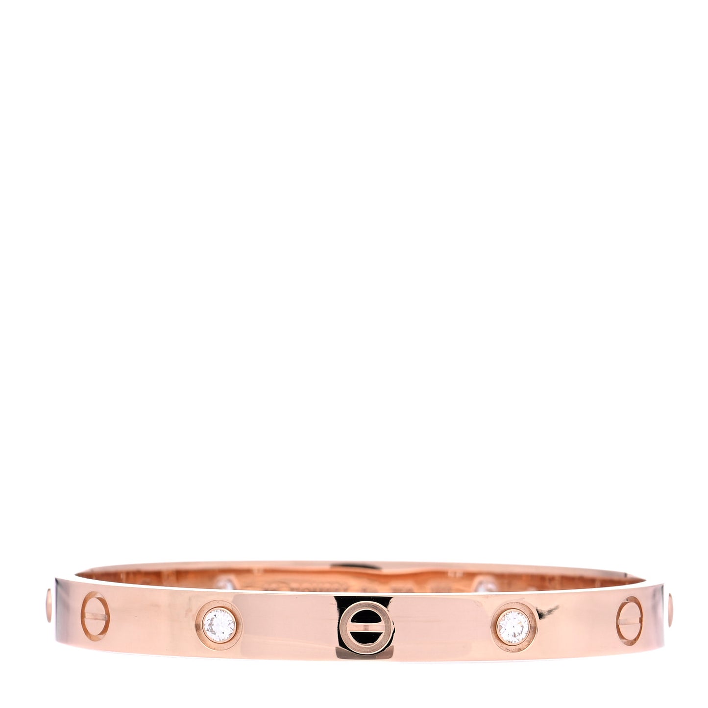 18K Pink Gold 4 Diamond LOVE Bracelet 16