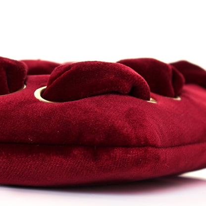 Chanel Velvet Pouch Burgundy 10 of 11