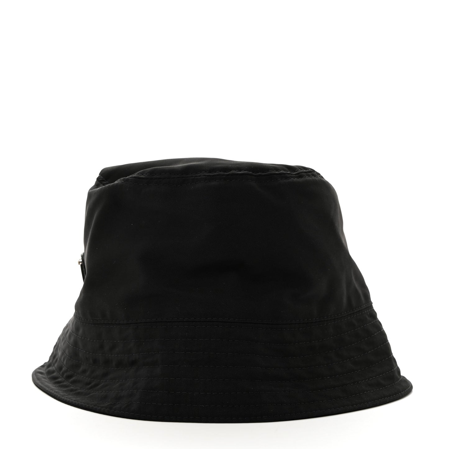 Re-Nylon Metal Triangle Logo Womens Bucket Hat M Black