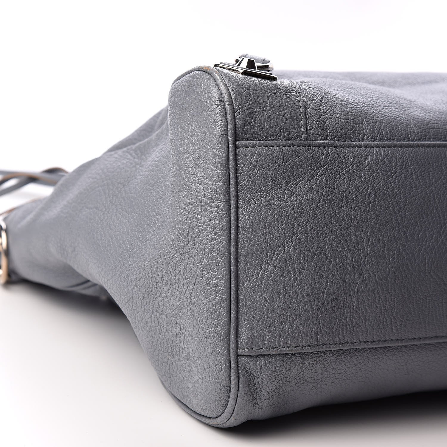 Balenciaga Chevre Silver Metallic Edge Hardware Velo Bleu Acier 5 of 9