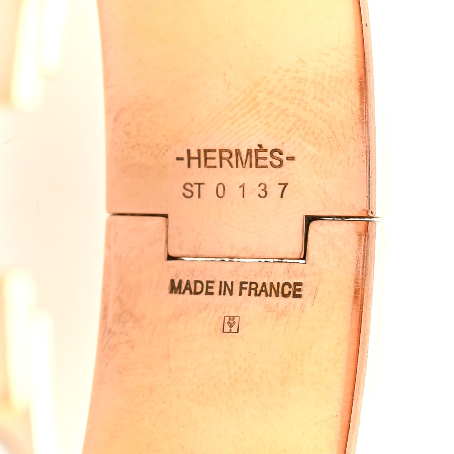 Enamel Wide Clic Clac H Bracelet GM White
