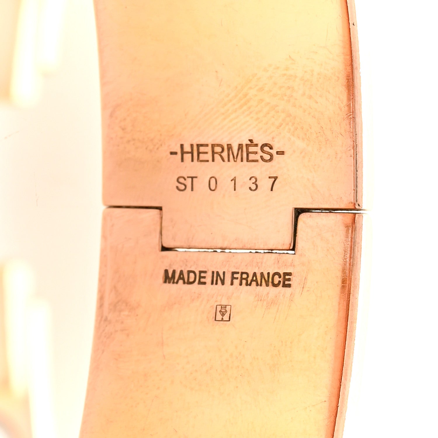 Hermes Enamel Wide Clic Clac H Bracelet GM White 4 of 6