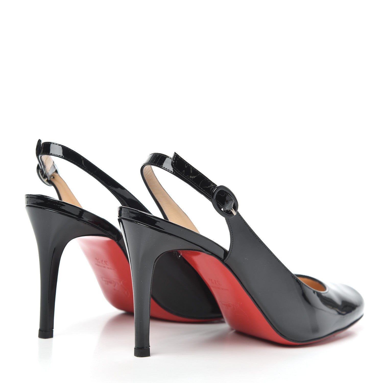 Christian Louboutin Patent Fifi Sling 85 Pumps 37.5 Black 4 of 7