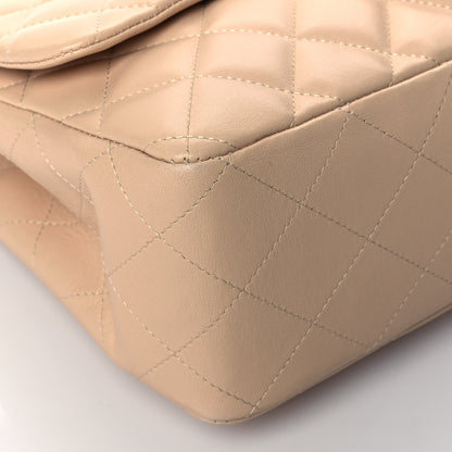 Chanel Lambskin Quilted Jumbo Single Flap Beige Clair 8 of 11