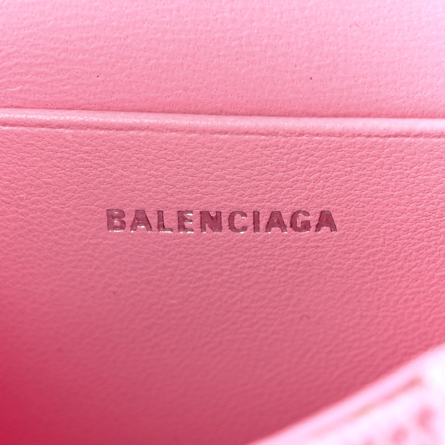 Balenciaga Washed Denim Hourglass Top Handle Bag Mini Denim Pink 7 of 11