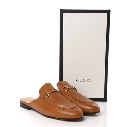 Gucci Malaga Kid Womens Princetown Slippers 38 Cognac 10 of 10