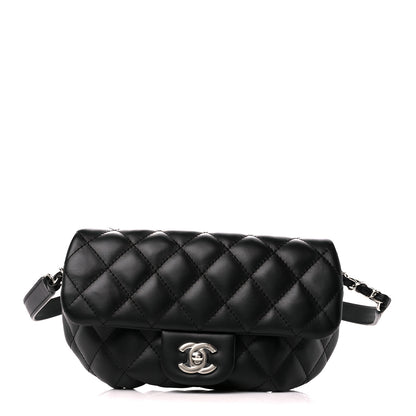 Chanel Calfskin Quilted CC Uniform Flap Belt Bag Black 1 of 12