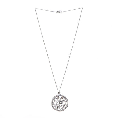 David Yurman Sterling Silver Diamond Quatrefoil Pendant Necklace 3 of 5