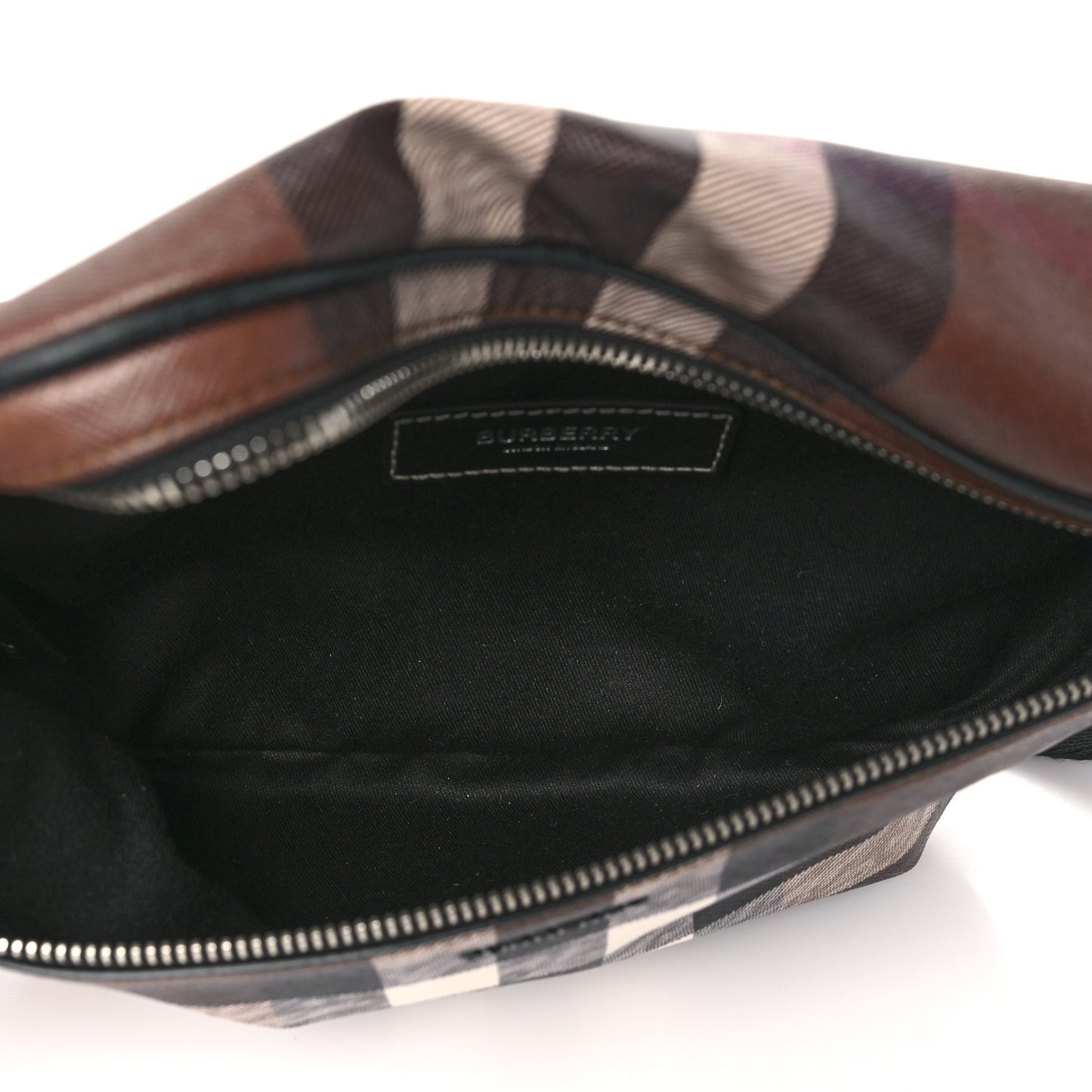 E-canvas Check Cason Bum Bag Dark Birch Brown