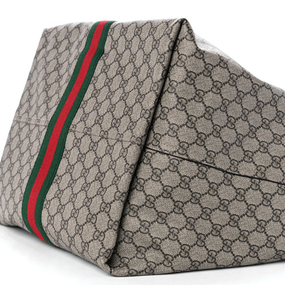 Gucci Tender GG Supreme Monogram Textured Dollar Calfskin Web Medium Jackie 1961 Crossbody Bag Beige Ebony New Acero 9 of 9