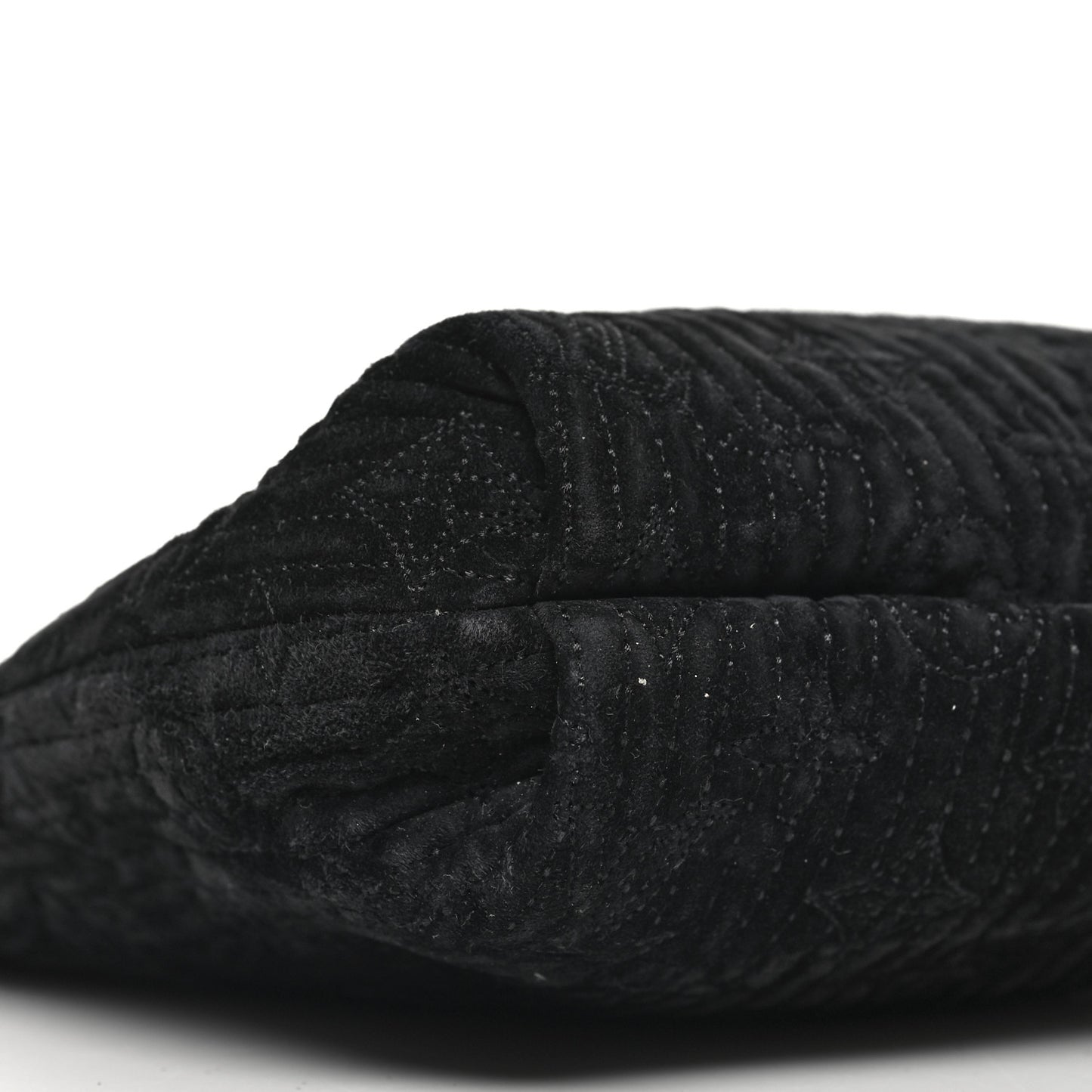 Suede Monogram Motard Afterdark Clutch Black