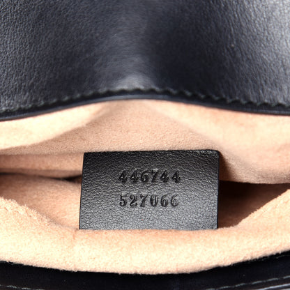 Gucci Calfskin Matelasse Mini GG Marmont Shoulder Bag Black 8 of 10