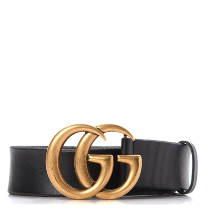 Gucci Faded Calfskin Double G 40mm Belt 85 34 Black 1 of 9