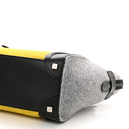 Celine Felt Smooth Calfskin Micro Tri-Color Luggage Black Yellow 9 of 9