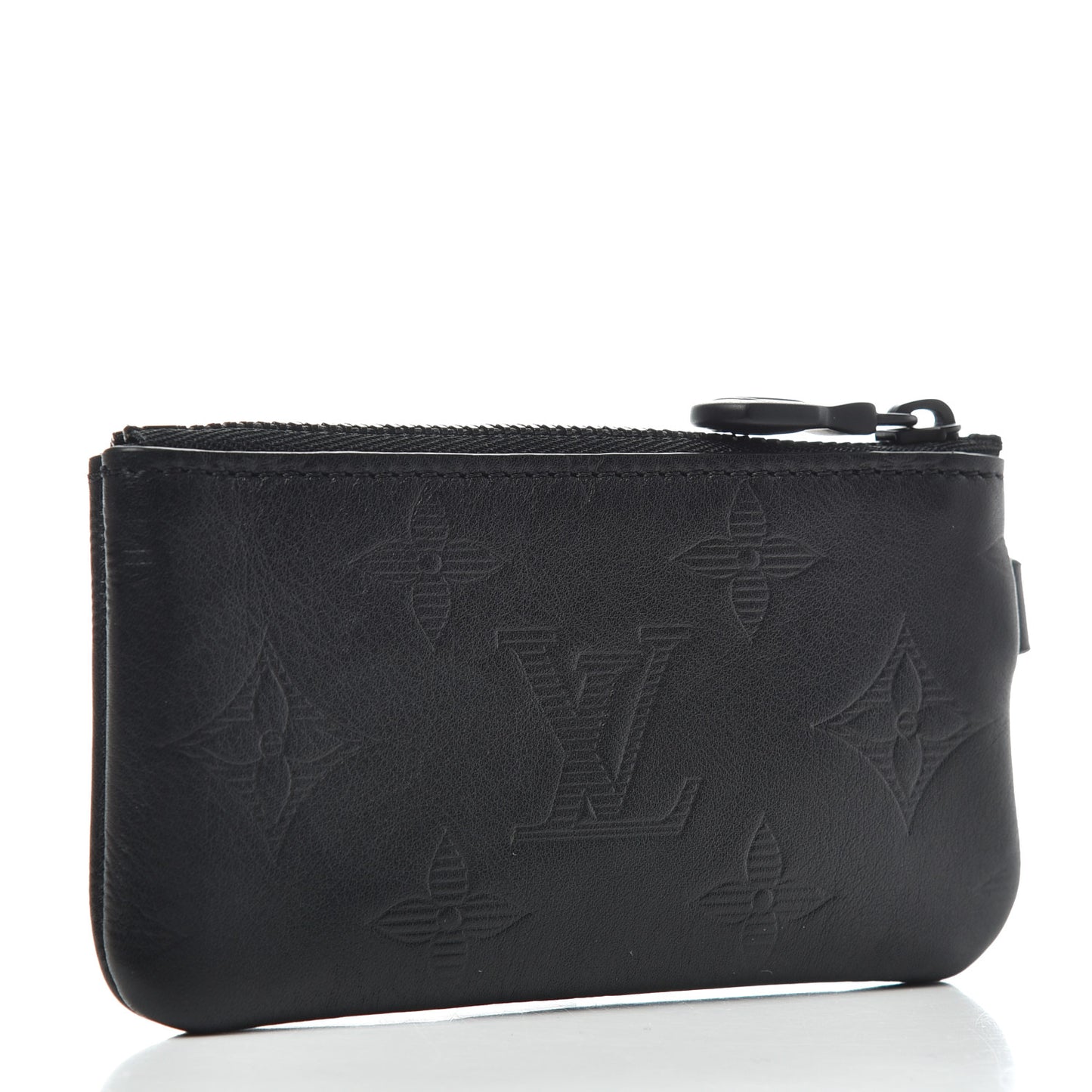 Calfskin Monogram Shadow Key Pouch Black