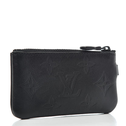Louis Vuitton Calfskin Monogram Shadow Key Pouch Black 3 of 6