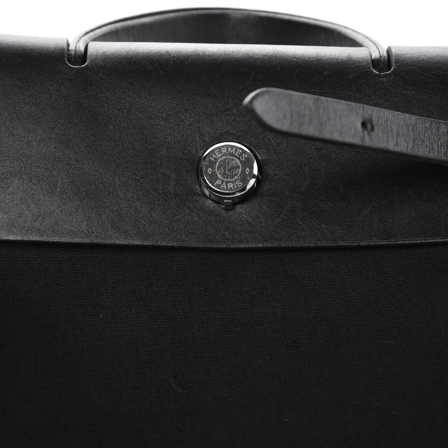 Toile Vache Calfskin Herbag 30 PM Backpack Black