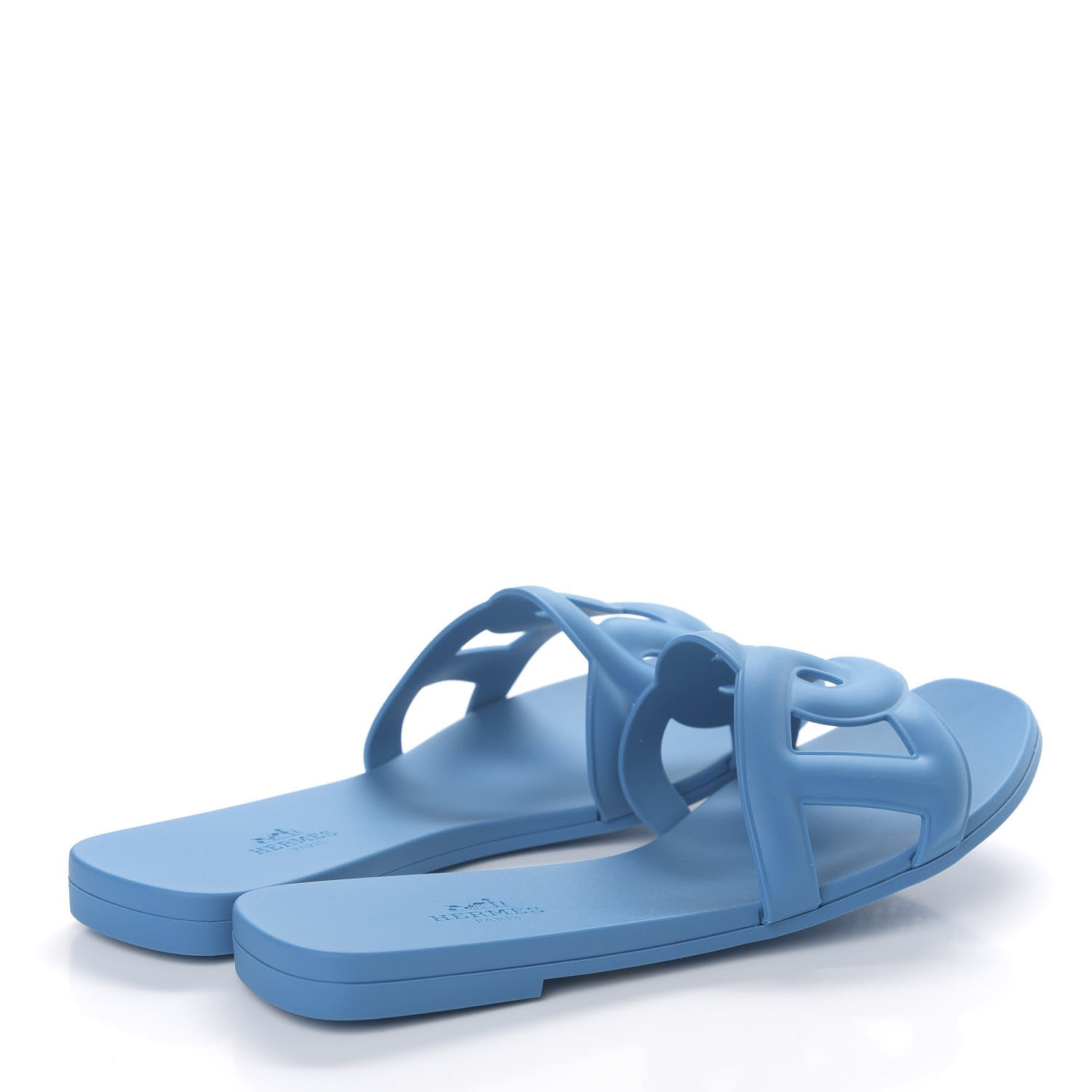 Hermes Rubber Aloha Sandals 38 Bleu Vif 4 of 8