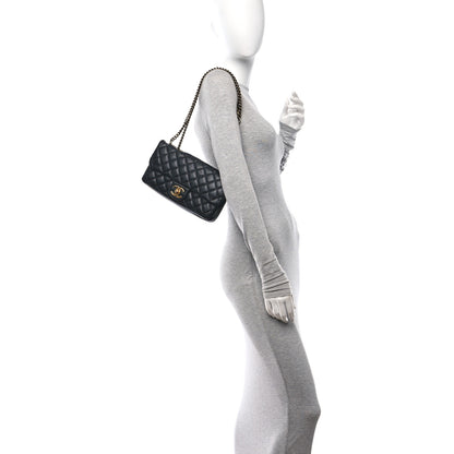 Chanel Calfskin Quilted Medium CC Crown Flap Black 2 of 12