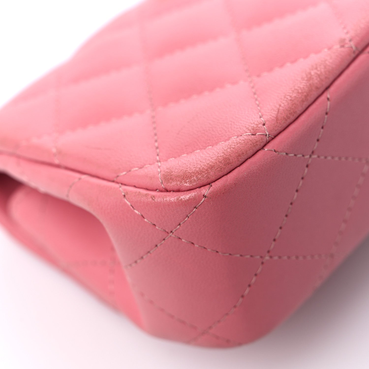 Chanel Lambskin Quilted Extra Mini Rectangular Flap Pink 9 of 14