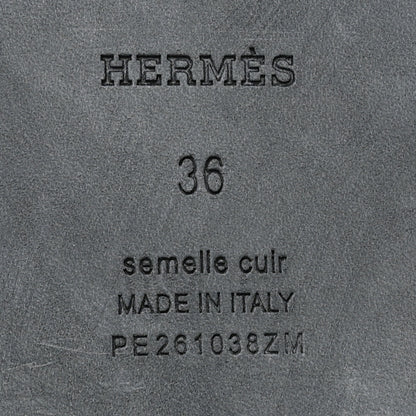 Hermes Calfskin Miss Sandals 36 Black 7 of 8