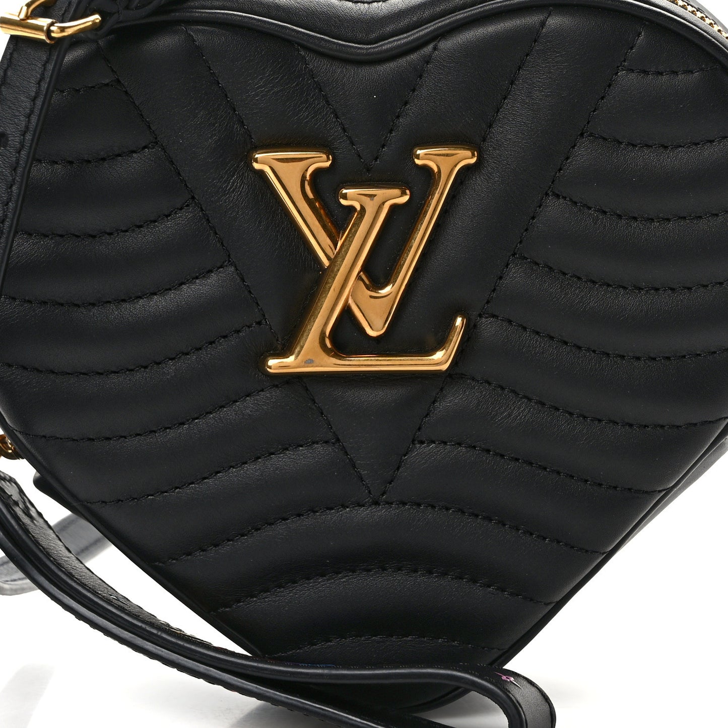 LOUIS VUITTON Calfskin New Wave Heart Bag Black