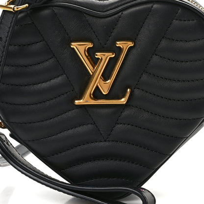 Louis Vuitton LOUIS VUITTON Calfskin New Wave Heart Bag Black 7 of 12