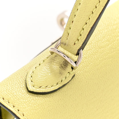 Hermes Chevre Mysore Mini Kelly Sellier 20 Jaune Bourgeon 13 of 14