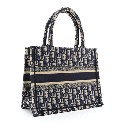 Christian Dior Oblique Small Book Tote Blue Multicolor 3 of 10