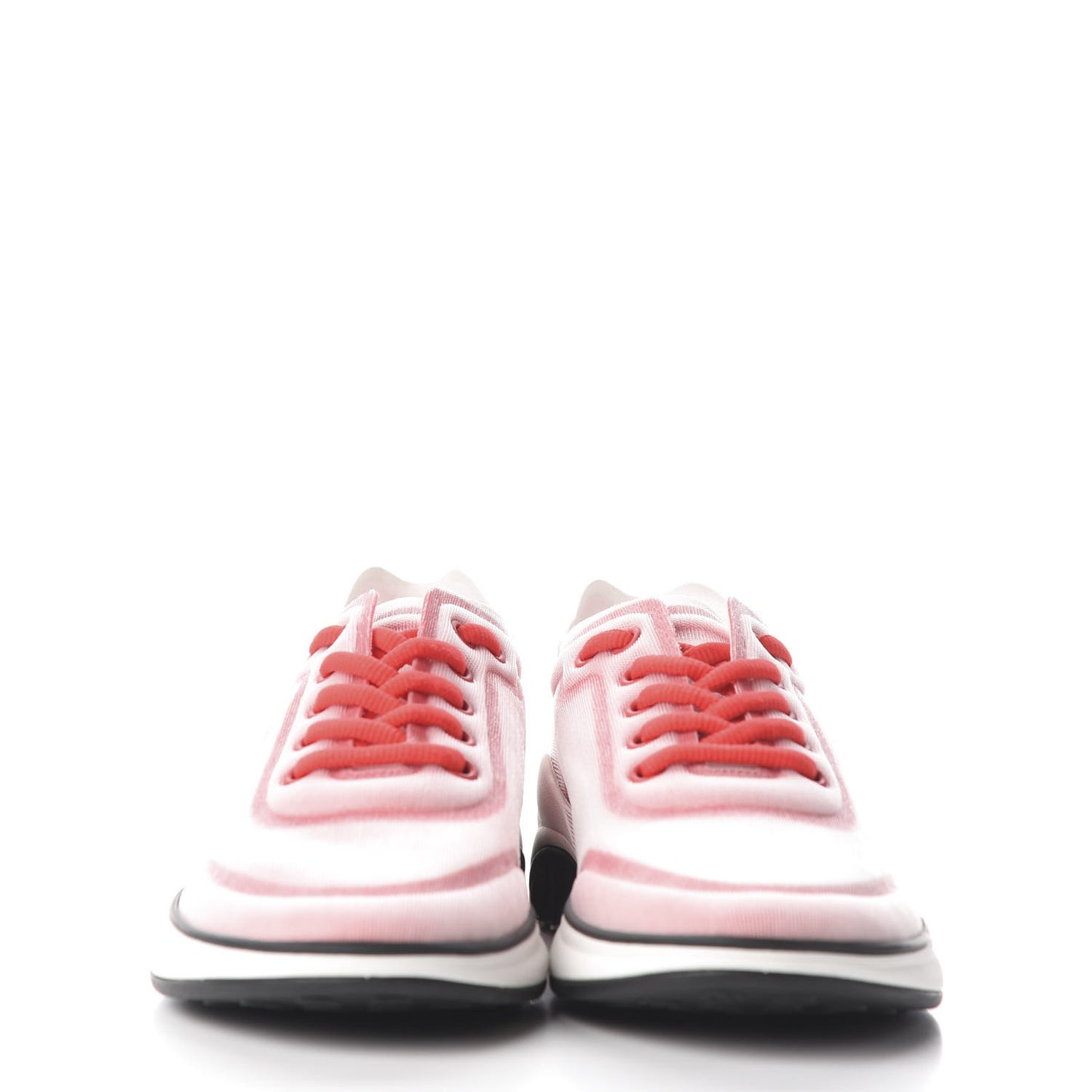 Lycra Fabric CC Sneakers 36.5 White Red