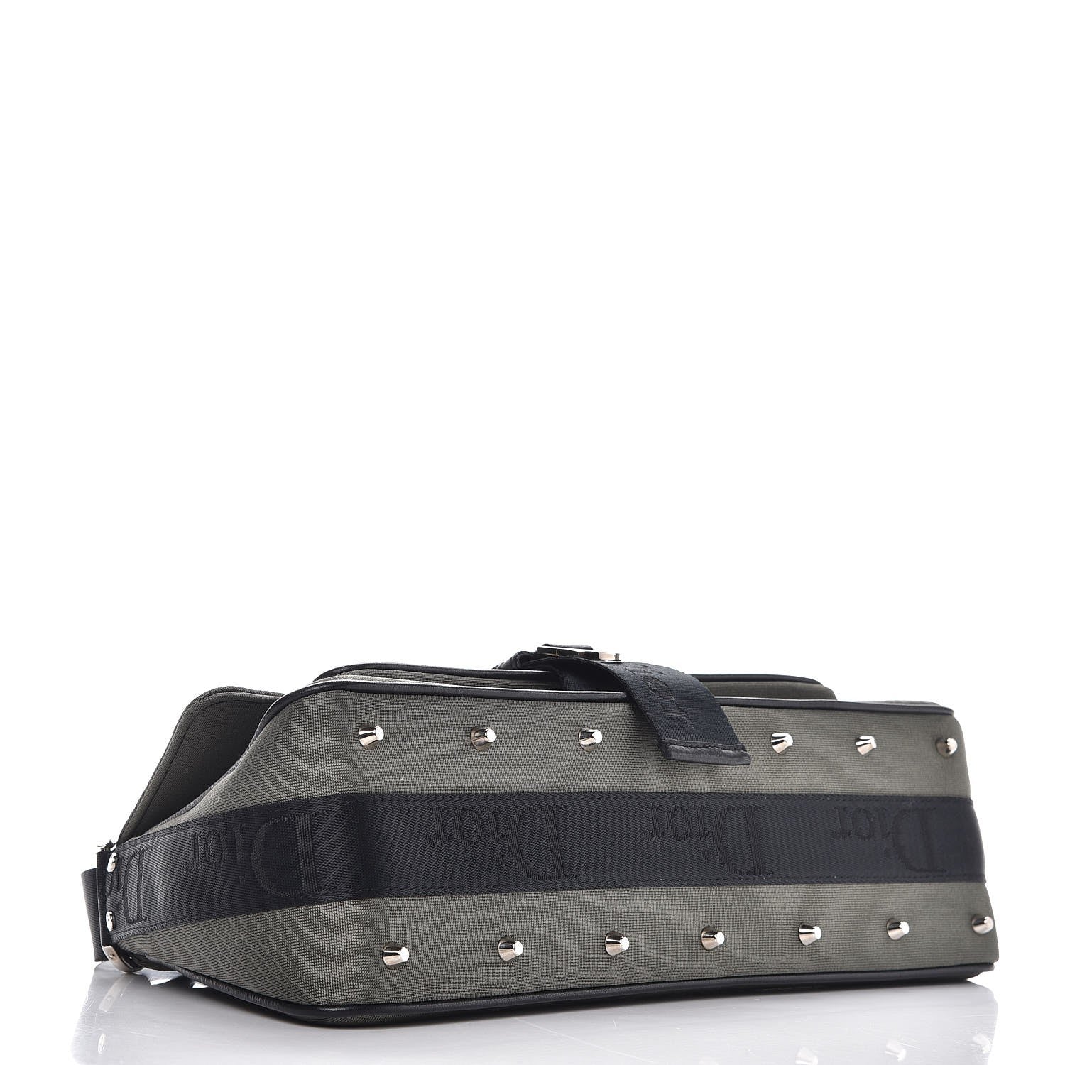Christian Dior Silk Jersey Crystal Hardcore Bag Grey Black 4 of 8