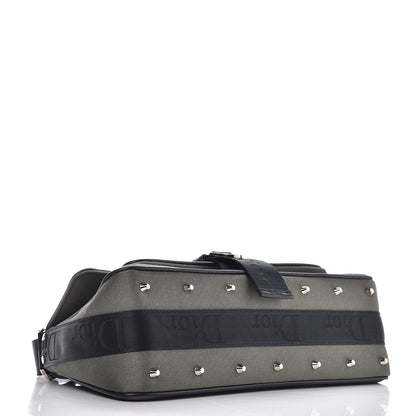Christian Dior Silk Jersey Crystal Hardcore Bag Grey Black 4 of 8