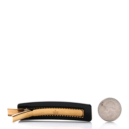 Gucci Resin Crystal Single Hair Barrette Black 2 of 5