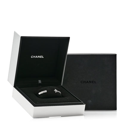 Chanel 18K White Gold Diamond Comete Chevron Bracelet S 4 of 4